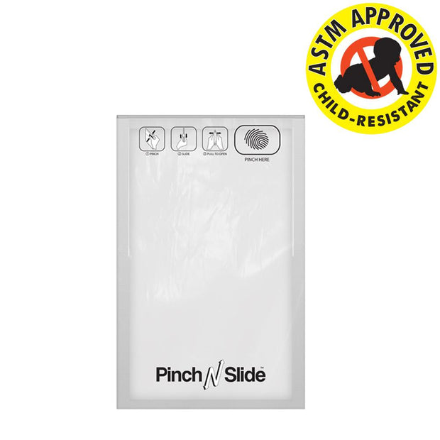 Pinch N Slide Child Resistant Mylar Bag White 5" x 8.5" - 250 Count