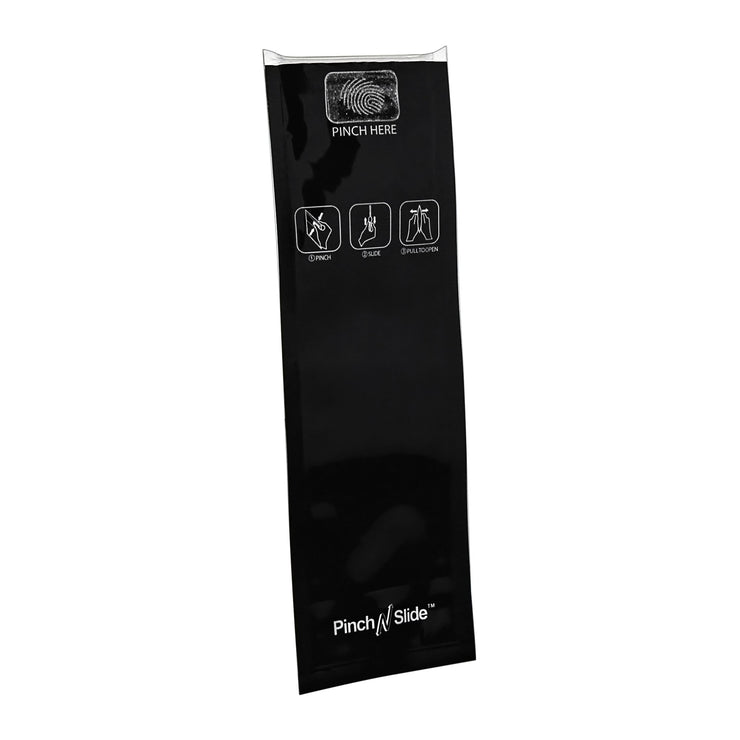 Pinch N Slide Child Resistant Mylar Bags Black 2.4" x 7.2" 250 Count