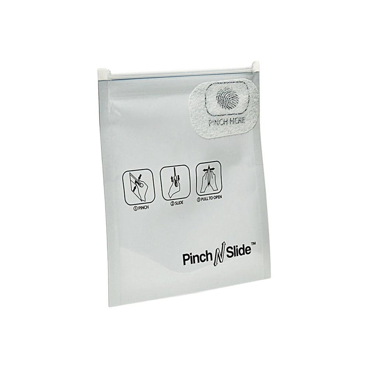 Pinch N Slide Child Resistant Mylar Bag White 3.4" x 3.7" 250 Count