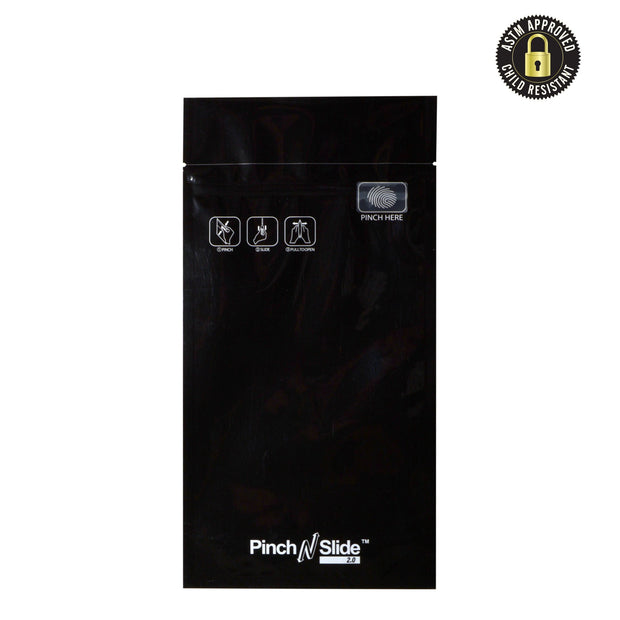 Pinch N Slide 2.0 Child Resistant Mylar Bags Black 5" x 8.5" 250 Count