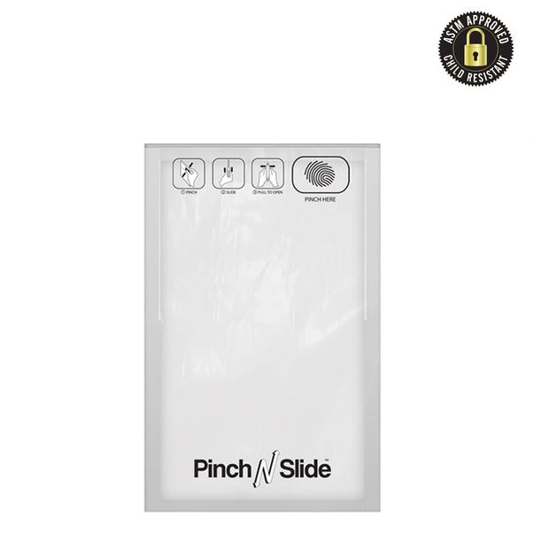 Pinch N Slide Child Resistant Mylar Bag White 5" x 8.5" - 250 Count