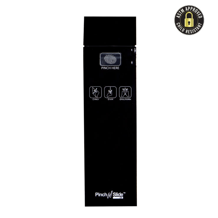 Pinch N Slide 2.0 Child Resistant Mylar Bags Black  2.4" x 7.2" 250 Count