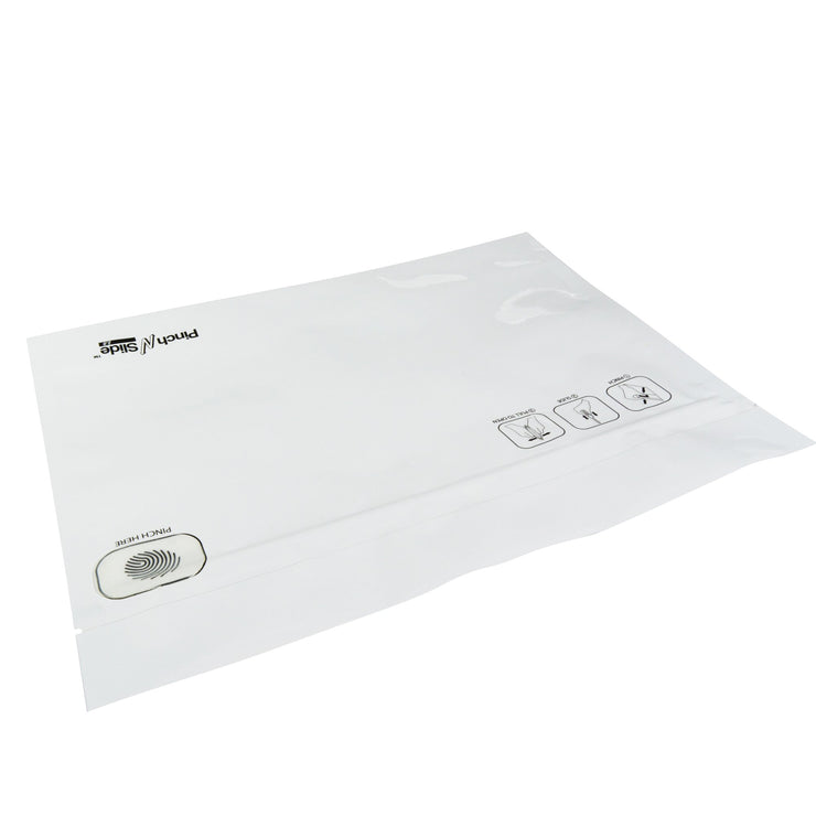 Pinch N Slide 2.0 Child Resistant Mylar Bags 12" x 9" White 250 Count