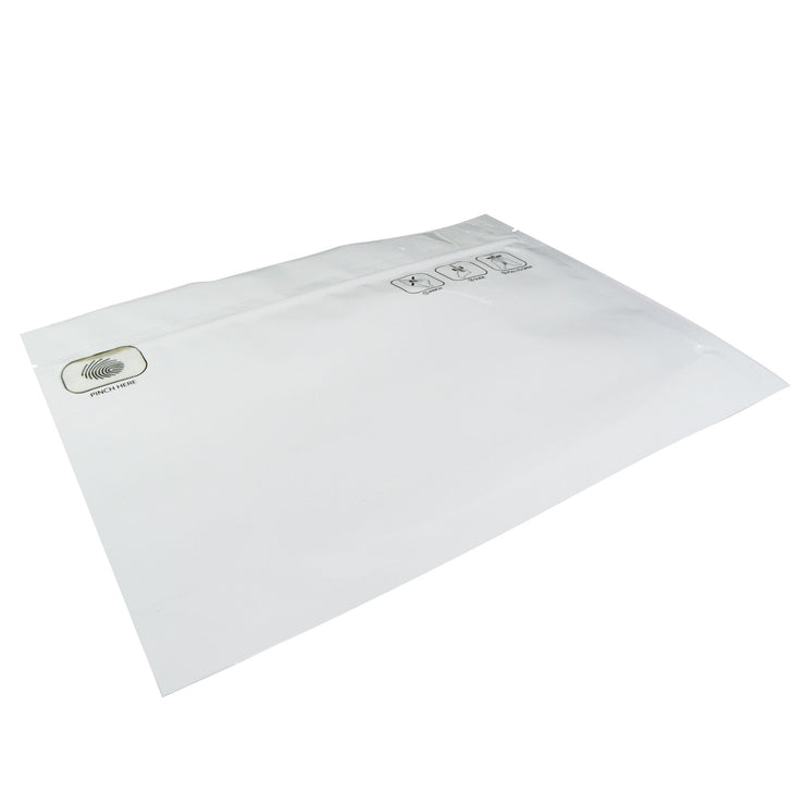 Pinch N Slide 2.0 Child Resistant Mylar Bags 12" x 9" White 250 Count