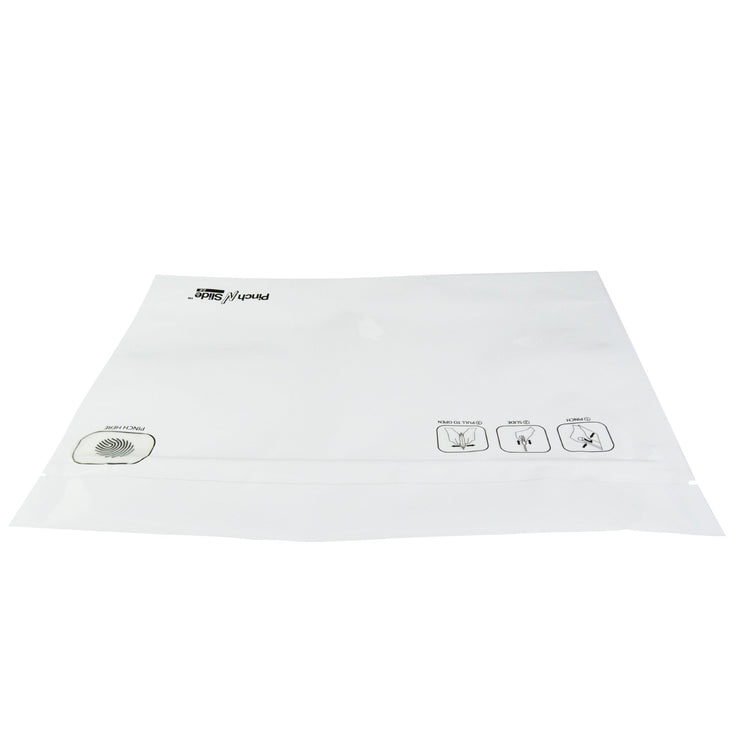 Pinch N Slide 2.0 Child Resistant Mylar Bags 12" x 9" White 250 Count