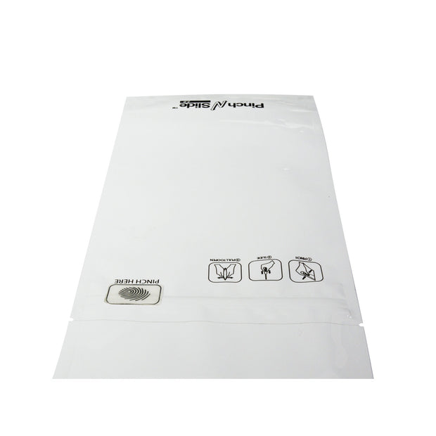 Pinch N Slide 2.0 Child Resistant Mylar Bags White 5" x 8.5" 250 Count