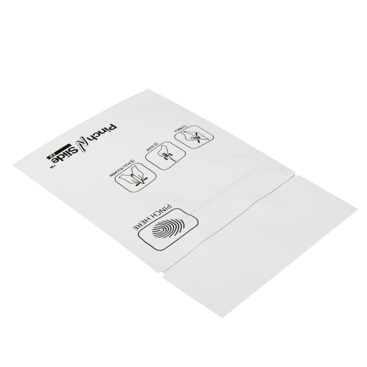 Pinch N Slide 2.0 Child Resistant Mylar Bags White 3.4" x 3.7" 250 Count