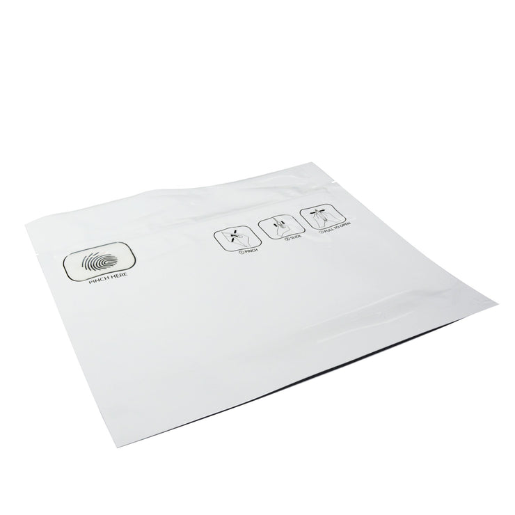 Pinch N Slide 2.0 Child Resistant Mylar Bags White 8" x 6" 250 Count